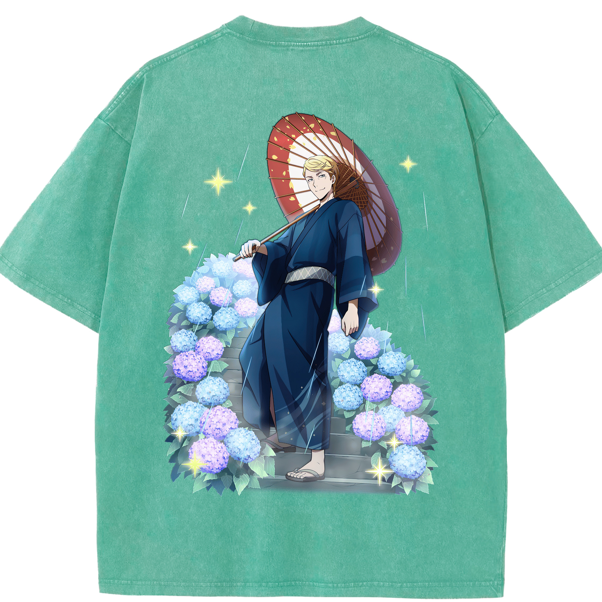 （画像用） 文豪ストレイドッグス Bungo Stray Dogs 綿100% ヴィンテージ風 半袖Tシャツ（背面プリント）